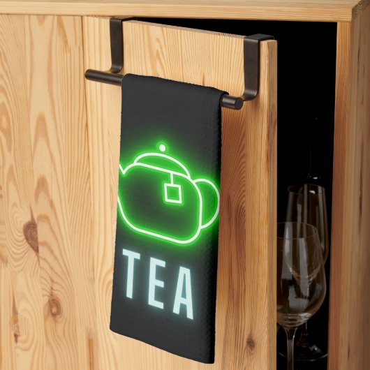 Fun Neon Teapot Geschirrtuch (Drittel gefaltet)