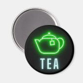 Fun Neon Teapot Magnet (Vorderseite/Rückseite)