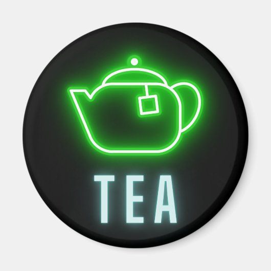 Fun Neon Teapot Magnet (Vorne)