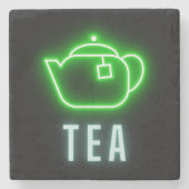 Fun Neon Teapot Steinuntersetzer (Vorderseite)
