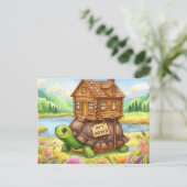 Fun New Address Postcard Postkarte (Stehend Vorderseite)