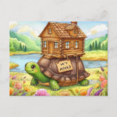 Fun New Address Postcard Postkarte (Vorderseite)