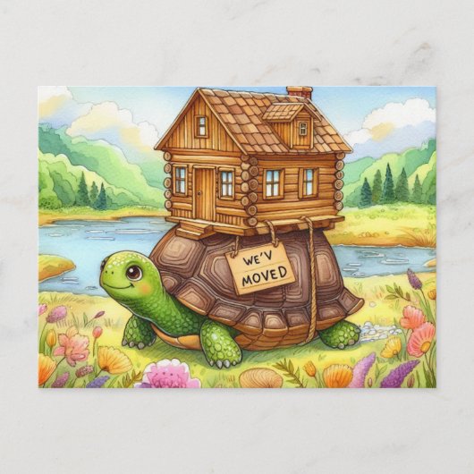 Fun New Address Postcard Postkarte (Vorderseite)