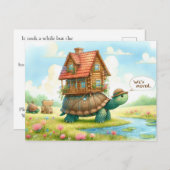 Fun New Address Postcard Postkarte (Vorne/Hinten)