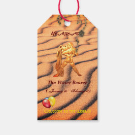 Fun 'New Baby' Aquarius Geschenketiketten Geschenkanhänger