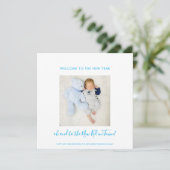 Fun New Baby Happy New Year One Foto Blue White (Stehend Vorderseite)