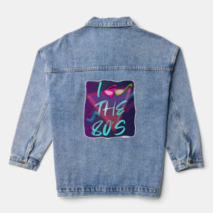 Fun New Wave I Heart Achtziges Design Jeansjacke