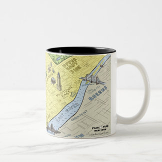 Fun New York City Map Kaffee Tasse