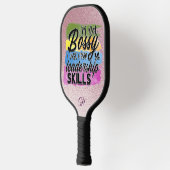 Fun nicht Bossy Leadership Skills Spaß Sprichwort Pickleball Schläger (Links)