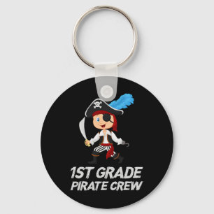 Fun Niedlich 1st Grade Pirate Halloween Schlüsselanhänger