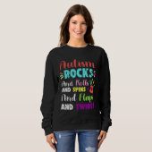 Fun Niedlich Autismus Rocks Rollen Spins Flaps &Am Sweatshirt (Vorne ganz)