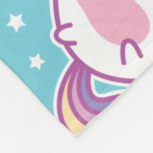 Fun Niedlich Chubby Kitschy Unicorn Kitty Fleecedecke (Ecke)