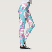 Fun Niedlich Chubby Kitschy Unicorn Kitty Leggings (Rechts)