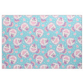 Fun Niedlich Chubby Kitschy Unicorn Kitty Stoff (Fat Quarter (45,7 x 55,9 cm))