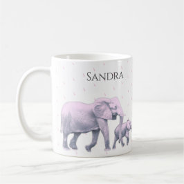 Fun Niedlich d Pink Elephants Moderne Kaffeetasse