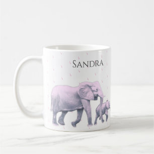 Fun Niedlich d Pink Elephants Moderne Kaffeetasse