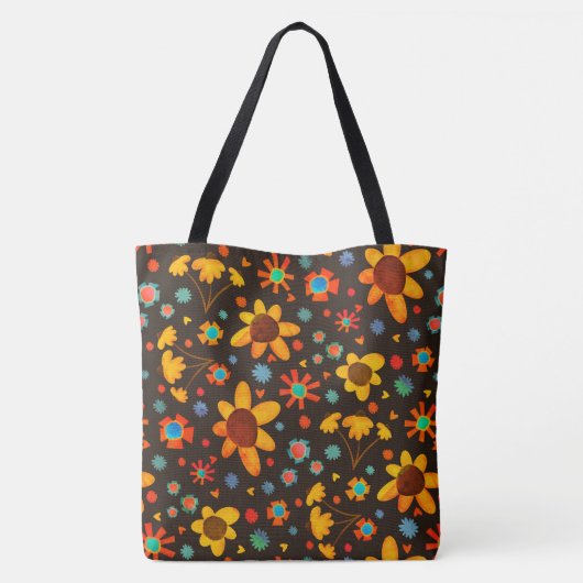 Fun Niedlich Daisies Erste Inspirivity Tote Bag Tasche (Rückseite)