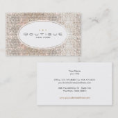 Fun & Niedlich Fashion Boutique Imitate Silver Seq Visitenkarte (Vorne/Hinten)