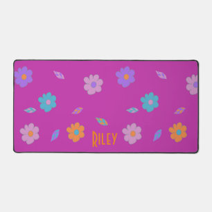 Fun Niedlich Girls Retro Blume Schreibtischunterlage