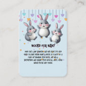 Fun Niedlich Hoppers Bunny Baby Dusche Begleitkarte (Vorderseite)