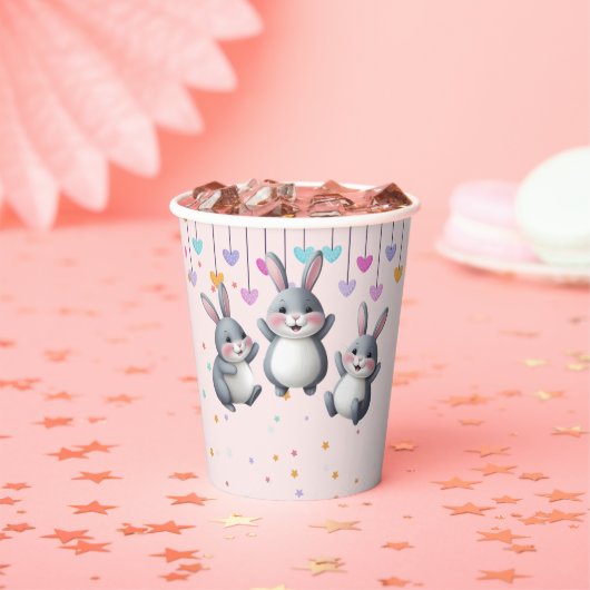 Fun Niedlich Hoppers Bunny Baby Dusche Pappbecher (Insitu)