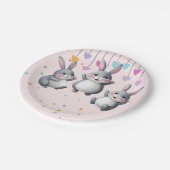 Fun Niedlich Hoppers Bunny Baby Dusche Pappteller (Schrägansicht)