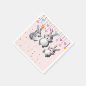 Fun Niedlich Hoppers Bunny Baby Dusche Serviette (Ecke)