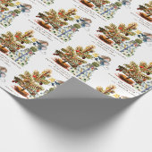 Fun Niedlich Mäuse Weihnachtsbaum Name Geschenkpapier (Ecke)