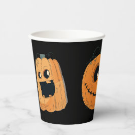 Fun Niedlich Pumpkin Carving Halloween-Party Pappbecher