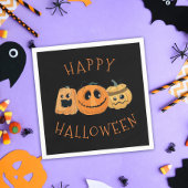Fun Niedlich Pumpkin Jack O'Lanterns Halloween-Par Serviette