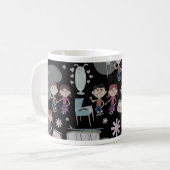 Fun Niedlich Retro Art Sock Hop Muster Kaffeetasse (Vorderseite Links)