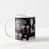 Fun Niedlich Retro Art Sock Hop Muster Kaffeetasse (Links)