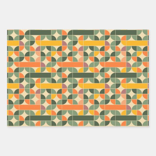 Fun Niedlich Retro Designs Blume Mushroom Geschenkpapier Set (Vorderseite 2)