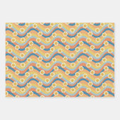 Fun Niedlich Retro Designs Blume Mushroom Geschenkpapier Set (Vorderseite)