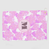 Fun Niedlich rosa Preppy Blütenstaub Golfhandtuch (Horizontal)