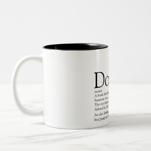 Fun Niedlich World's bestes Ever Dog Definition Zi Zweifarbige Tasse (Links)