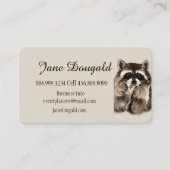 Fun Niedliche Aquarellfarben - Cocoon Animal Busin Visitenkarte (Vorderseite)