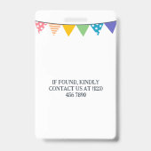 Fun Niedliche Farbstifte Studentenpass Ausweis (Rückseite)