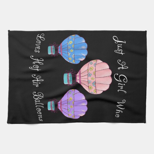 Fun Niedliche Heißluftballon Geschirrtuch (Horizontal)