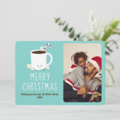 Fun Niedliche Hot Chocolate Foto Weihnachten (Stehend Vorderseite)