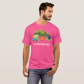 Fun Niedliche Katzen Camping Außendesign T-Shirt (Vorne ganz)