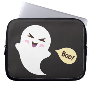 Fun niedliche kawaii Cartoon Geist Sprichwort boo Laptopschutzhülle