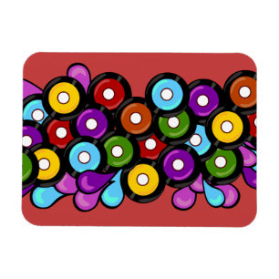 Fun Niedliche Muster Platten Design Magnet