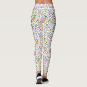 Fun Niedliches botanisches farbiges Muster Leggings (Rückseite)