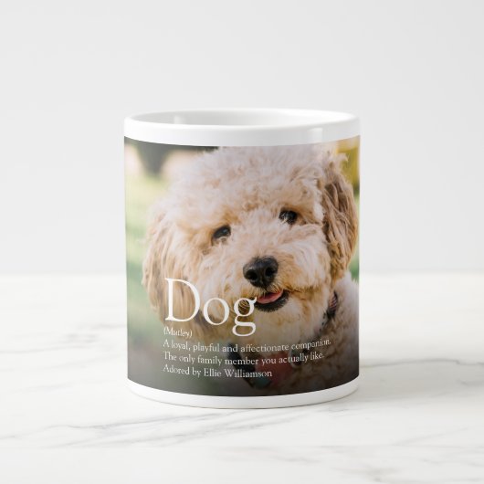 Fun Niedliches Foto Hunde Definition Haustierangeb Jumbo-Tasse (Vorderseite)