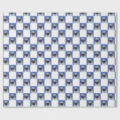 Fun Niedliches Foto Lila oder Ihr Farbhund überprü Geschenkpapier (Flach)