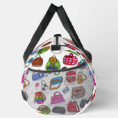 Fun Niedliches Illustriertes Muster Liebe Kunst Duffle Bag (Rechts)