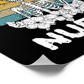 Fun Night Shift Nurse Skelett Halloween Rn Nurses Poster (Ecke)