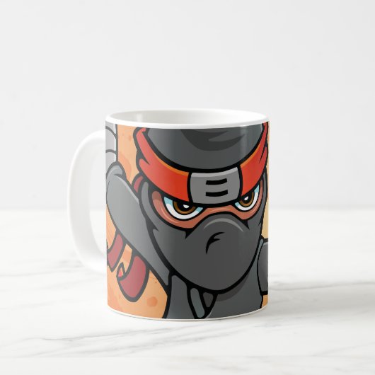 Fun Ninja Design Kaffeetasse (Vorderseite Links)
