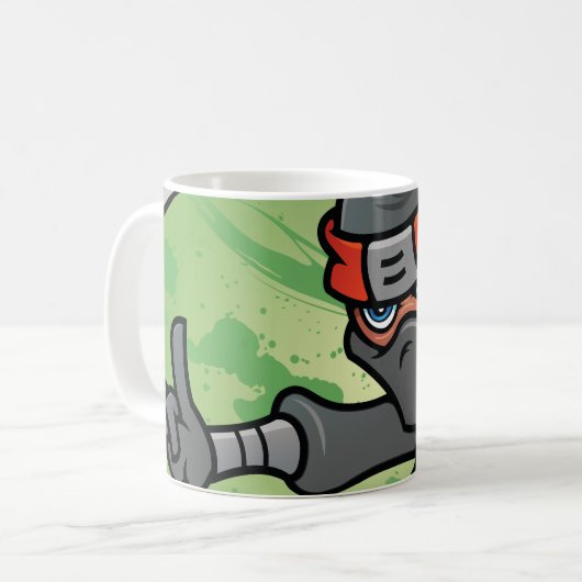 Fun Ninja Design Kaffeetasse (Vorderseite Links)